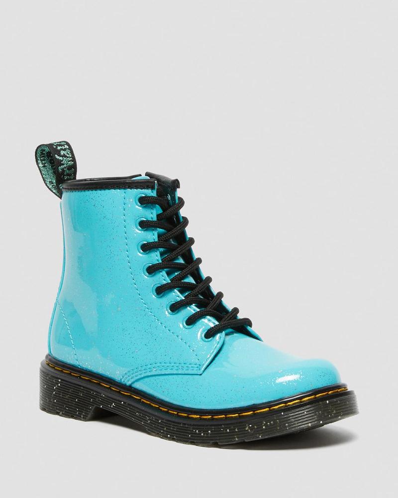 Dr Martens Junior 1460 Glitter Snørestøvler Børn Turkis | DK 678AHK